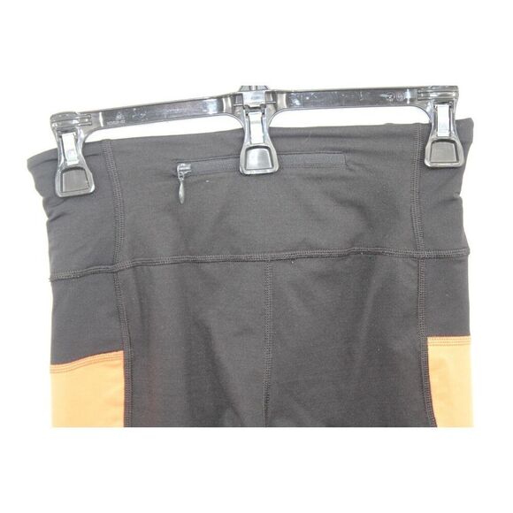 Spanx Color block Compression Capri Pants Sz Small Black Orange Pink - Picture 4 of 7
